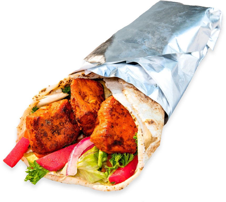 Spicy Chicken Kabob Wrap
